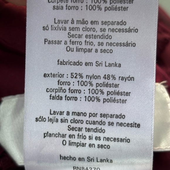 David's Bridal Wine A-Line Skirt - Picture 11 of 15